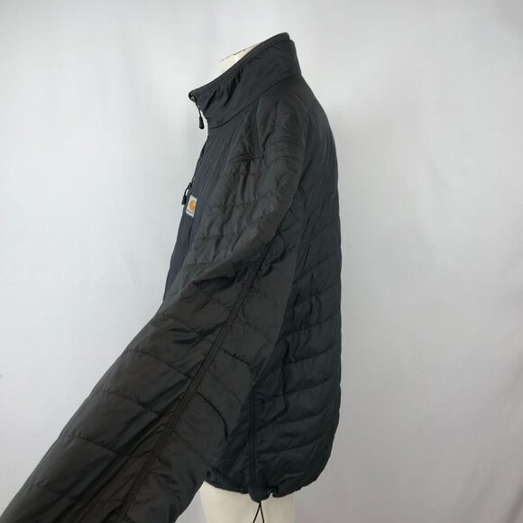 CARHARTT Rain Defender Insulated Jacket Gray Relaxed Fit Jacket MENS LARGE - Picture 4 of 7